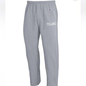 New Champion Tulane College Gray Sweatpants Large